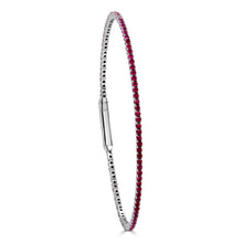 Load image into Gallery viewer, 14K Gold &amp; Ruby Flexible Eternity Bangle