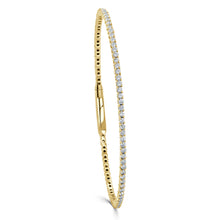 Load image into Gallery viewer, 14K Gold &amp; Diamond Flexible Eternity Bangle