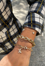 Load image into Gallery viewer, 14k Gold &amp; Diamond Charm Bracelet
