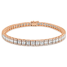 Load image into Gallery viewer, 14k Gold &amp; Baguette Diamond Bracelet