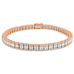 14k Gold & Baguette Diamond Bracelet