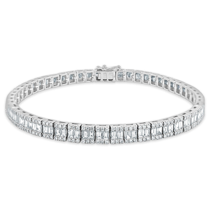 14k Gold & Baguette Diamond Bracelet