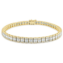 Load image into Gallery viewer, 14k Gold &amp; Baguette Diamond Bracelet