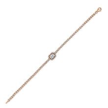 Load image into Gallery viewer, 14k Gold &amp; Baguette Diamond Tennis Bracelet