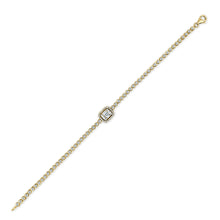 Load image into Gallery viewer, 14k Gold &amp; Baguette Diamond Tennis Bracelet