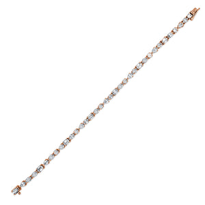 14k Gold & Fancy-Shape Diamond Tennis Bracelet