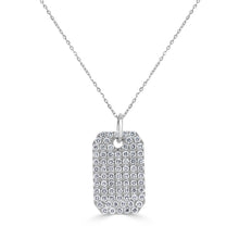 Load image into Gallery viewer, 14k Gold &amp; Diamond Pave Dog Tag Necklace