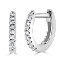 Load image into Gallery viewer, 14k Gold &amp; Diamond Huggie Earrings