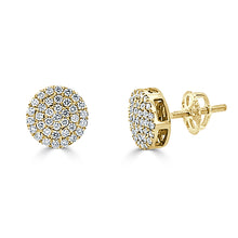 Load image into Gallery viewer, 14k Gold &amp; Diamond Disc Studs