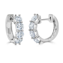 Load image into Gallery viewer, 14k Gold &amp; Diamond Huggie Earrings