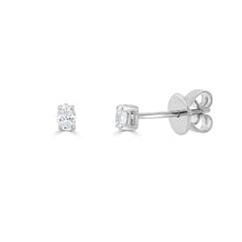 Load image into Gallery viewer, 14k Gold &amp; Oval Diamond Stud Earrings