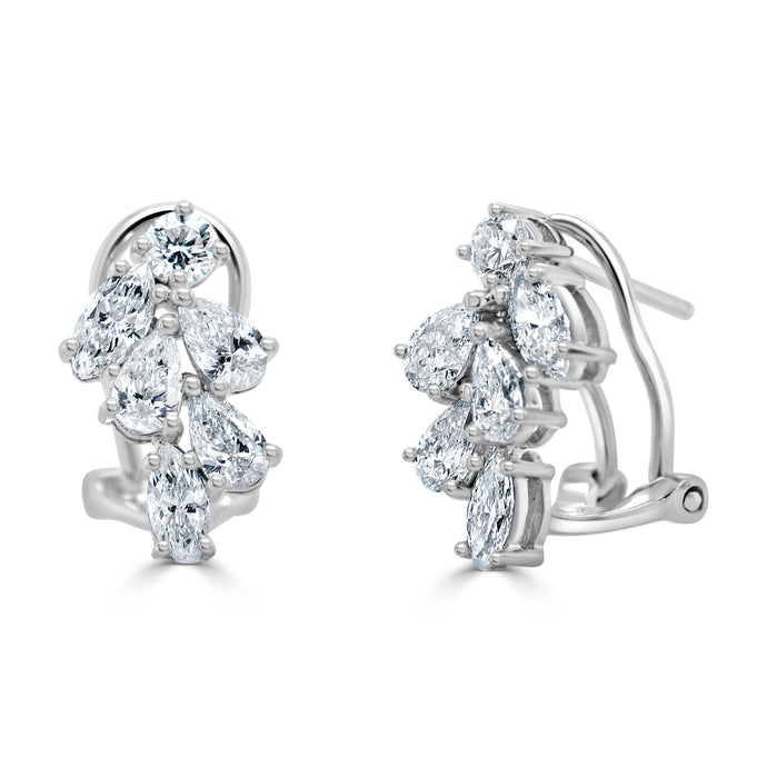 14k Gold & Fancy-Shape Diamond Earrings