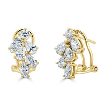 Load image into Gallery viewer, 14k Gold &amp; Fancy-Shape Diamond Earrings