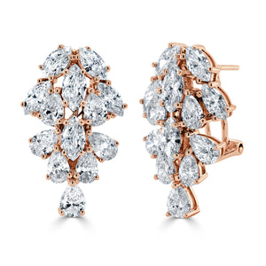 14k Gold & Fancy-Shape Diamond Earrings