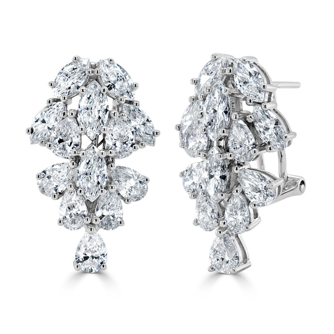14k Gold & Fancy-Shape Diamond Earrings