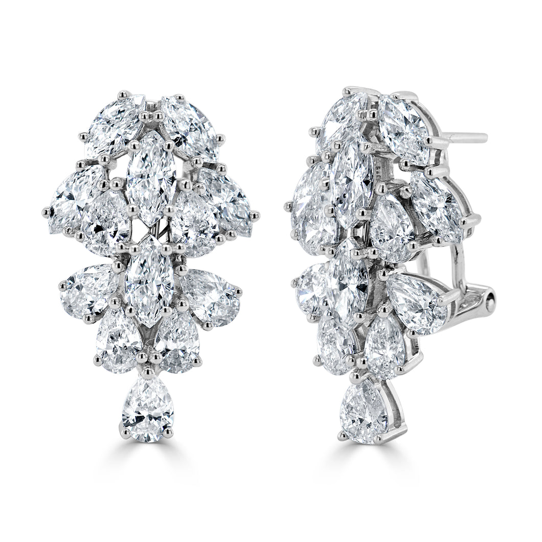 14k Gold & Fancy-Shape Diamond Earrings