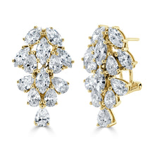 Load image into Gallery viewer, 14k Gold &amp; Fancy-Shape Diamond Earrings