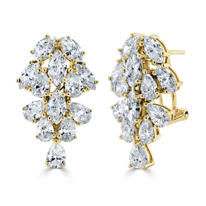 14k Gold & Fancy-Shape Diamond Earrings