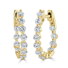 Load image into Gallery viewer, 14K Gold Oval Hoop Earring