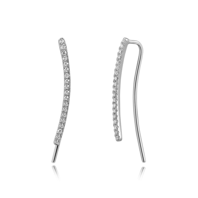 14k Gold & Diamond Ear Climber Earrings