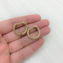 Load image into Gallery viewer, 14k Gold &amp; Diamond Pave Hoops