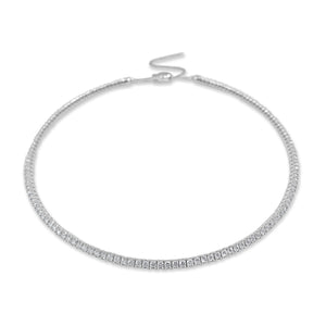 14k Gold & Diamond Flexible Choker Necklace