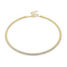 Load image into Gallery viewer, 14k Gold &amp; Diamond Flexible Choker Necklace