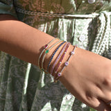 18K Gold Pink Sapphire & Diamond Bracelet