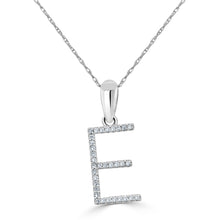 Load image into Gallery viewer, 14k White Gold &amp; Diamond Initial Necklace