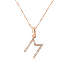 Load image into Gallery viewer, 14k Rose Gold &amp; Diamond Initial Necklace