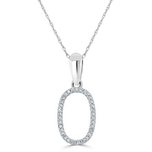 Load image into Gallery viewer, 14k White Gold &amp; Diamond Initial Necklace