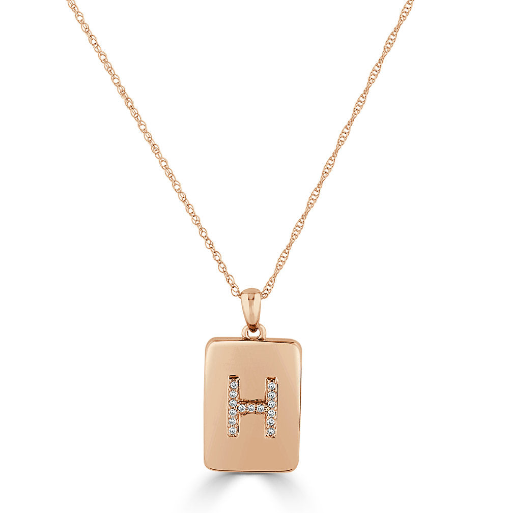 Monogram Locket Necklace Dog Tag – Luxuria & Co.