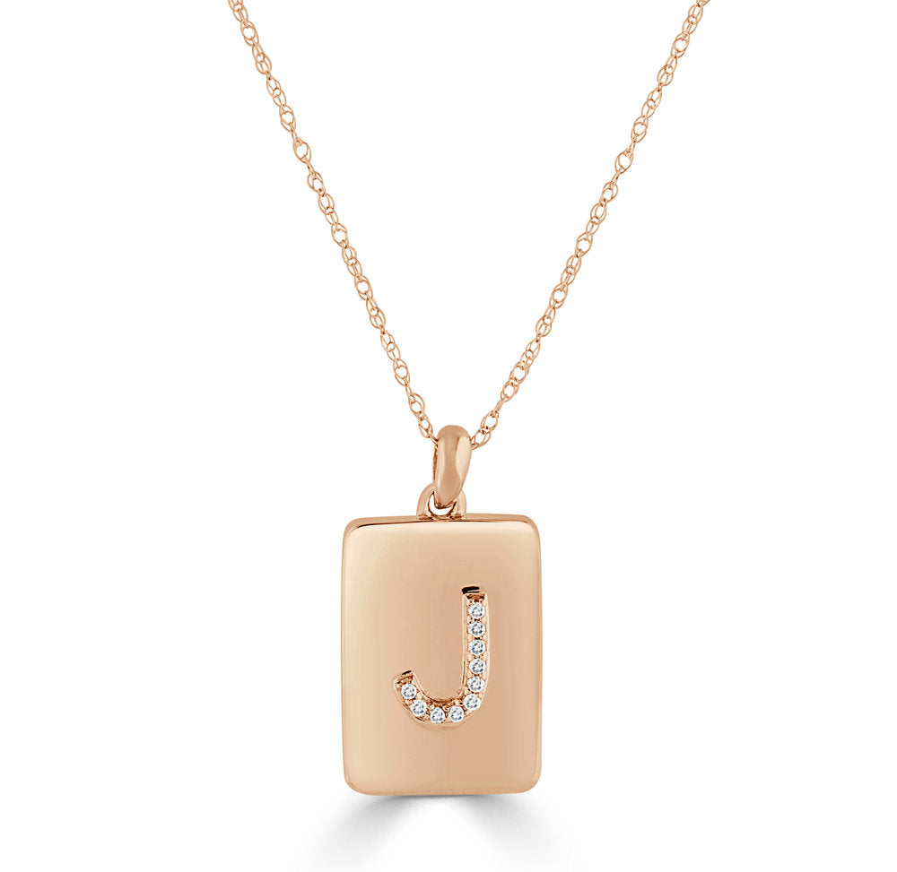 Monogram Locket Necklace Dog Tag – Luxuria & Co.