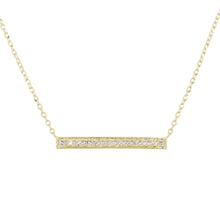 Load image into Gallery viewer, 14k Gold &amp; Diamond Bar Necklace