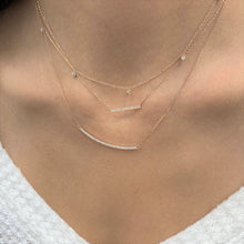 Load image into Gallery viewer, 14k Gold &amp; Diamond Bar Necklace