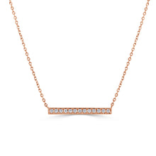 Load image into Gallery viewer, 14k Gold &amp; Diamond Bar Necklace