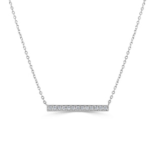 14k Gold & Diamond Bar Necklace