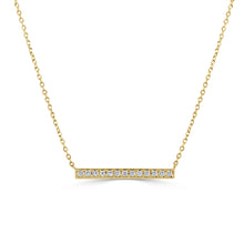 Load image into Gallery viewer, 14k Gold &amp; Diamond Bar Necklace