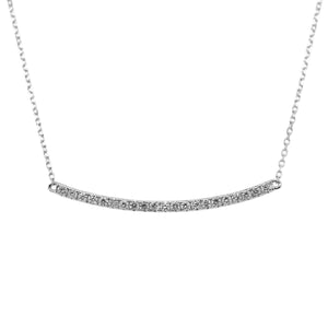14k Gold & Diamond Bar Necklace