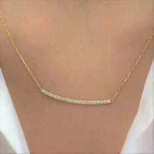Load image into Gallery viewer, 14k Gold &amp; Diamond Bar Necklace