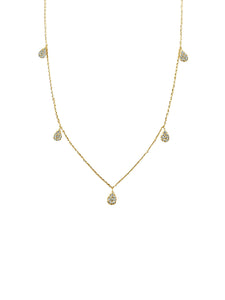 14k Gold & Diamond Dangle Necklace
