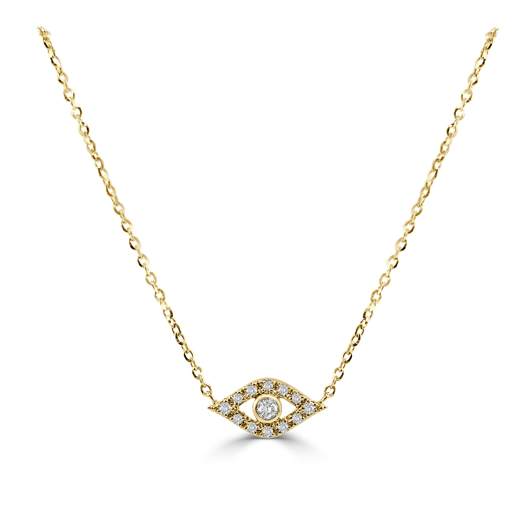Sabrina Designs 14K Gold Diamond Evil Eye Necklace CP1835 