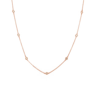14k Gold & Diamond Station Necklace