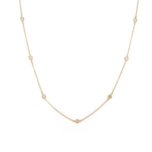 Load image into Gallery viewer, 14k Gold &amp; Diamond Station Necklace