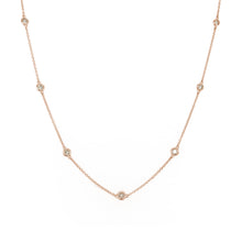 Load image into Gallery viewer, 14k Gold &amp; Diamond Station Necklace