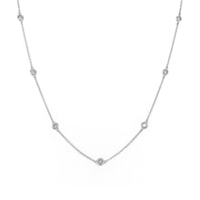 Load image into Gallery viewer, 14k Gold &amp; Diamond Station Necklace