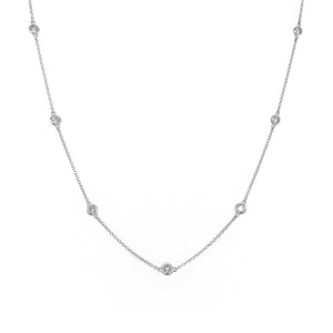14k Gold & Diamond Station Necklace