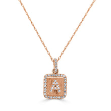Load image into Gallery viewer, 14k Gold &amp; Diamond Small Initial Necklace