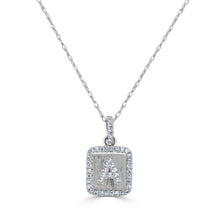 Load image into Gallery viewer, 14k Gold &amp; Diamond Small Initial Necklace