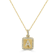 Load image into Gallery viewer, 14k Gold &amp; Diamond Small Initial Necklace